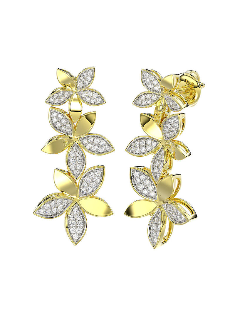 Wild Flower Yellow Gold Earrings | Marchesa
