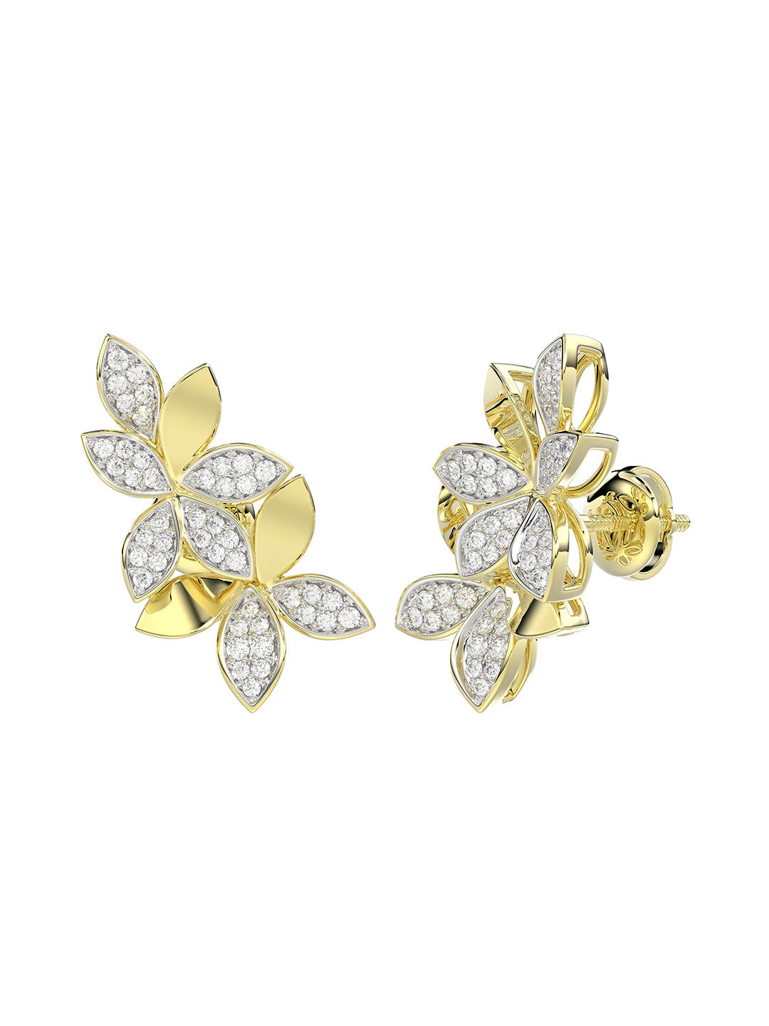 Wild Flower Yellow Gold Earrings | Marchesa
