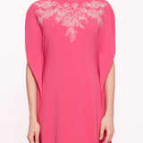 Embroidered Crepe Kaftan Gown