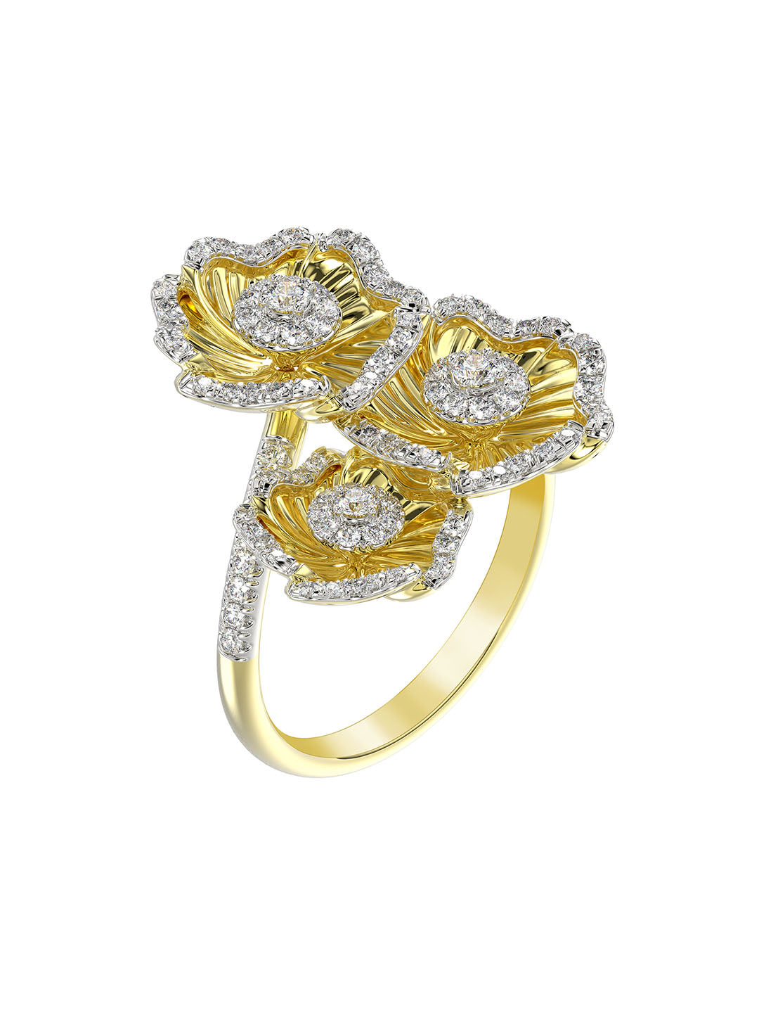 Beautiful Flower Gold Ring