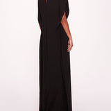 Embroidered Crepe Kaftan Gown