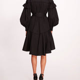 Laurel  Billowy Sleeve Midi Shirtdress