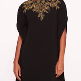 Embroidered Crepe Kaftan Gown