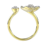 Halo Flower Yellow Gold Ring | Marchesa