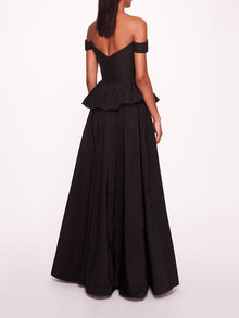 Peplum Taffeta Gown