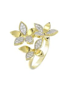 Wild Flower Yellow Gold Ring | Marchesa