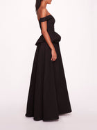 Peplum Taffeta Gown