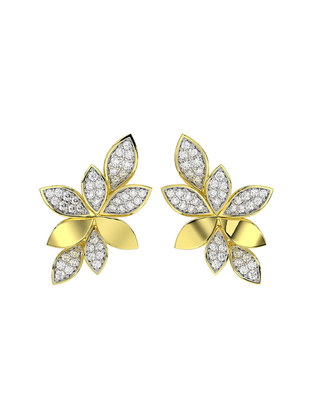 Wild Flower Yellow Gold Earrings | Marchesa