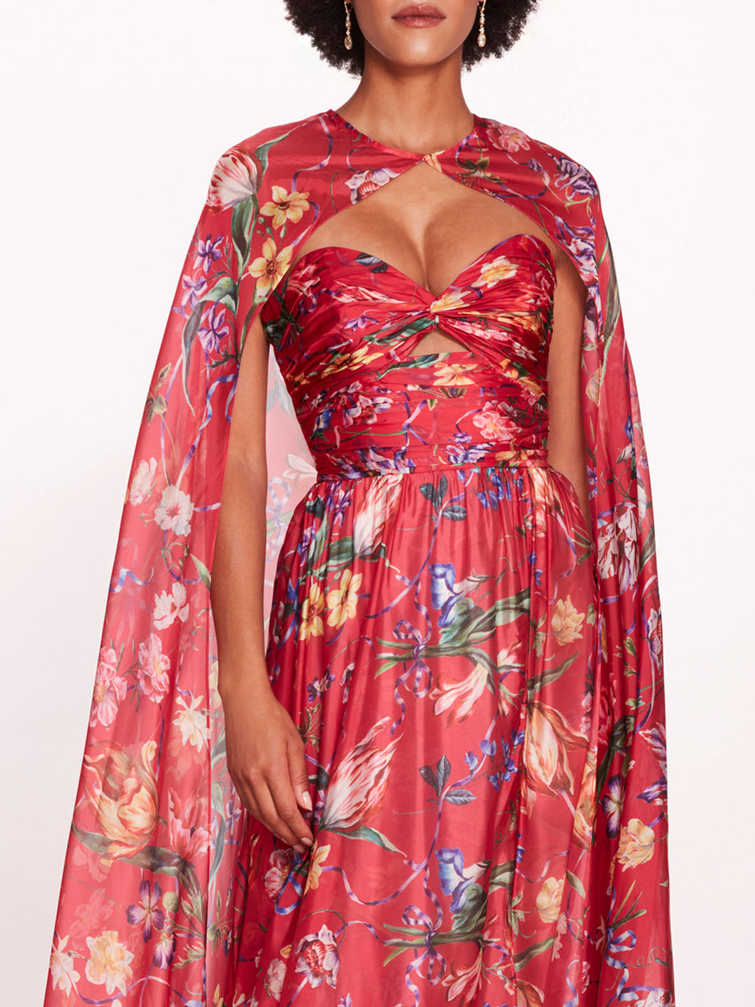 Ribbons Cape Gown | Marchesa