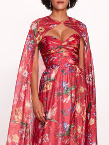 Ribbons Cape Gown | Marchesa