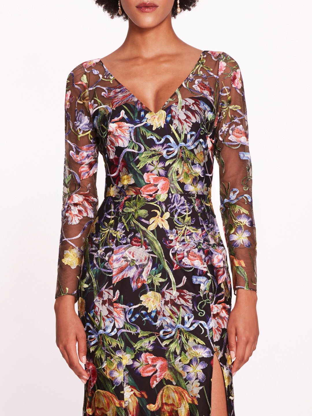 Ribbons Long Sleeve Gown