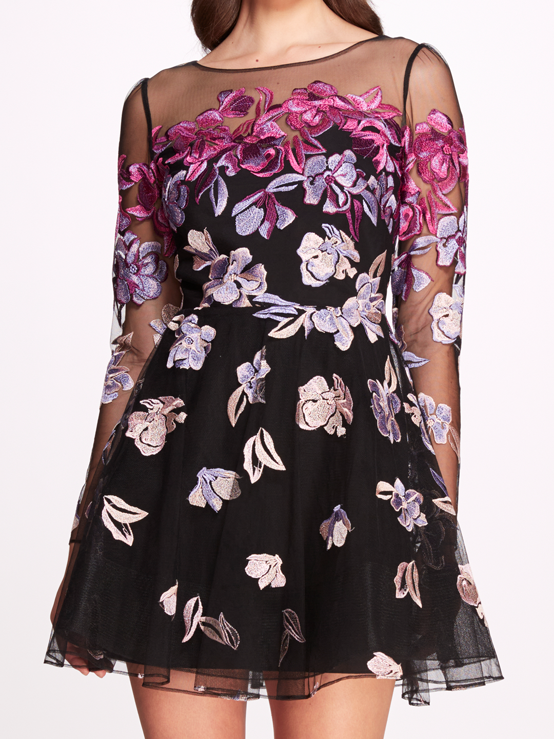 Falling Flowers Mini Dress | Marchesa