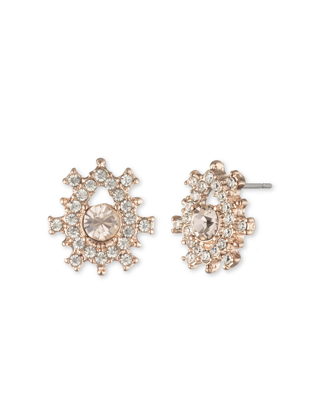Poised Rose Button Earring | Marchesa