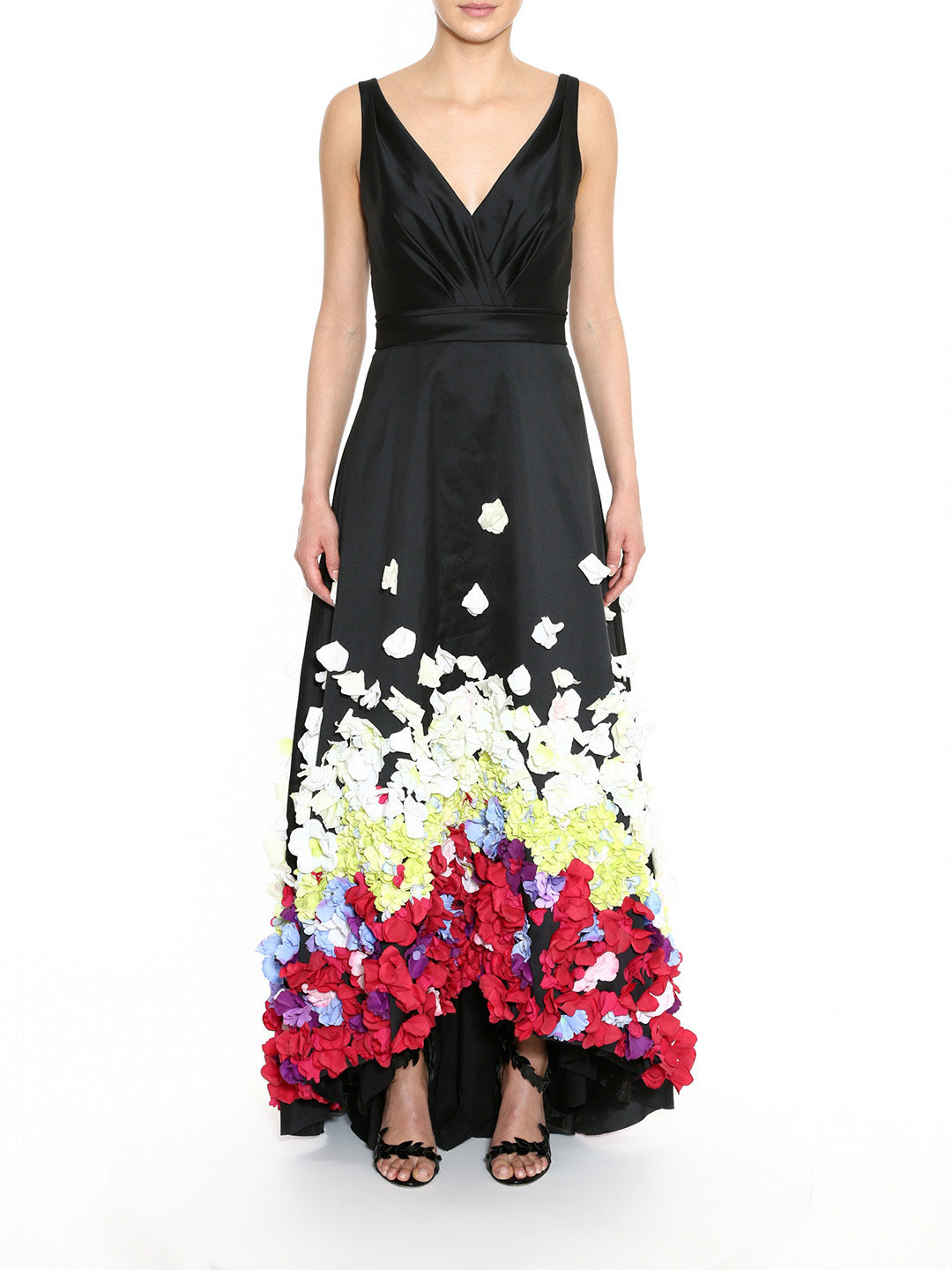 Taffeta 3D Floral Degrade Gown | Marchesa