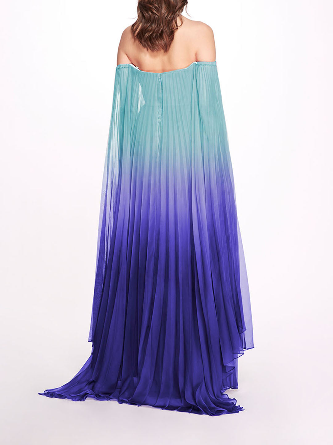 Ombre Chiffon Off Shoulder Gown | Marchesa