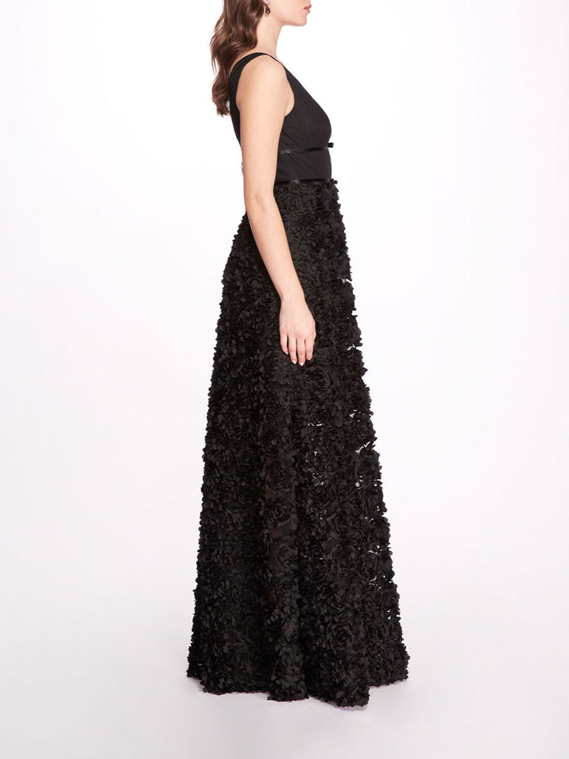 Plunging V-Neck Ball Gown | Marchesa