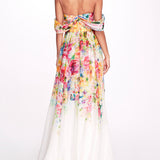 Center Knot Chiffon Gown | Marchesa