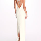 Scattered Crystal Column Gown | Marchesa