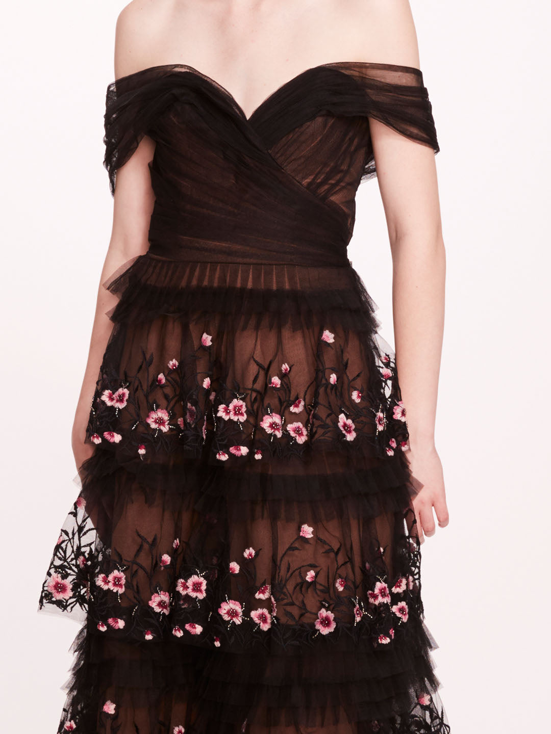 Tiered Terrarium Midi Dress | Marchesa