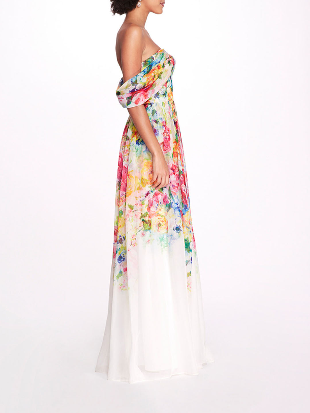 Center Knot Chiffon Gown | Marchesa