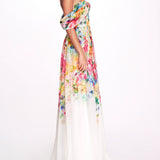 Center Knot Chiffon Gown | Marchesa