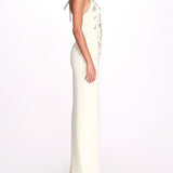 Scattered Crystal Column Gown | Marchesa