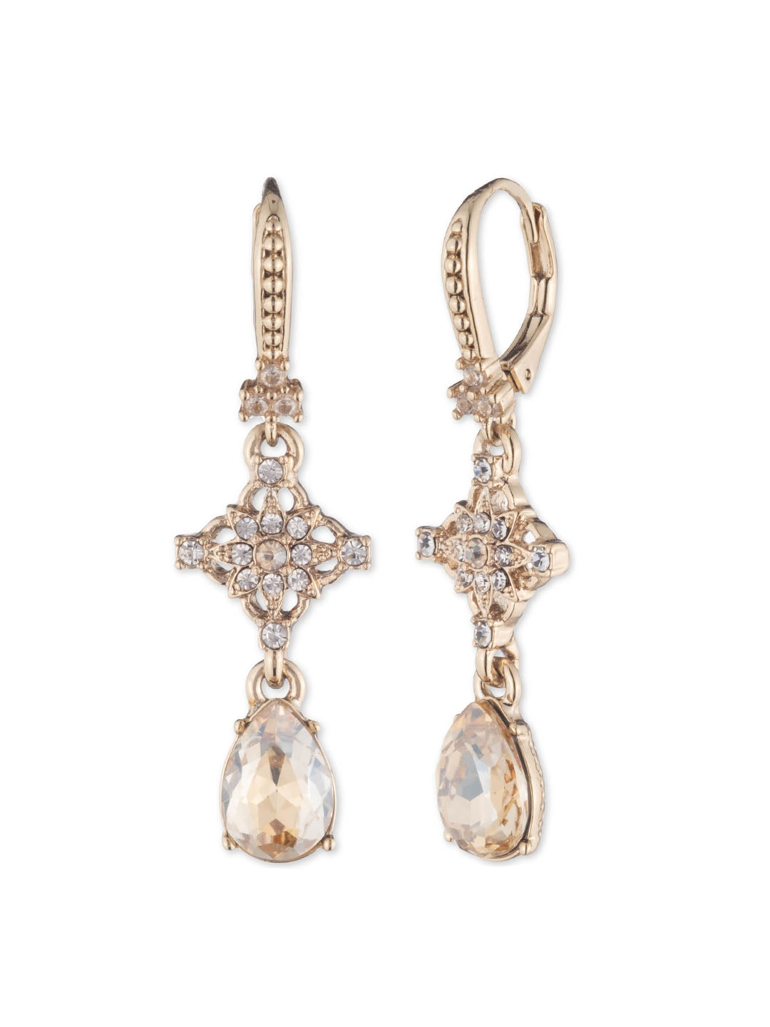 Gold Lace Stone Drop Earring | Marchesa