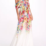 Center Knot Chiffon Gown | Marchesa