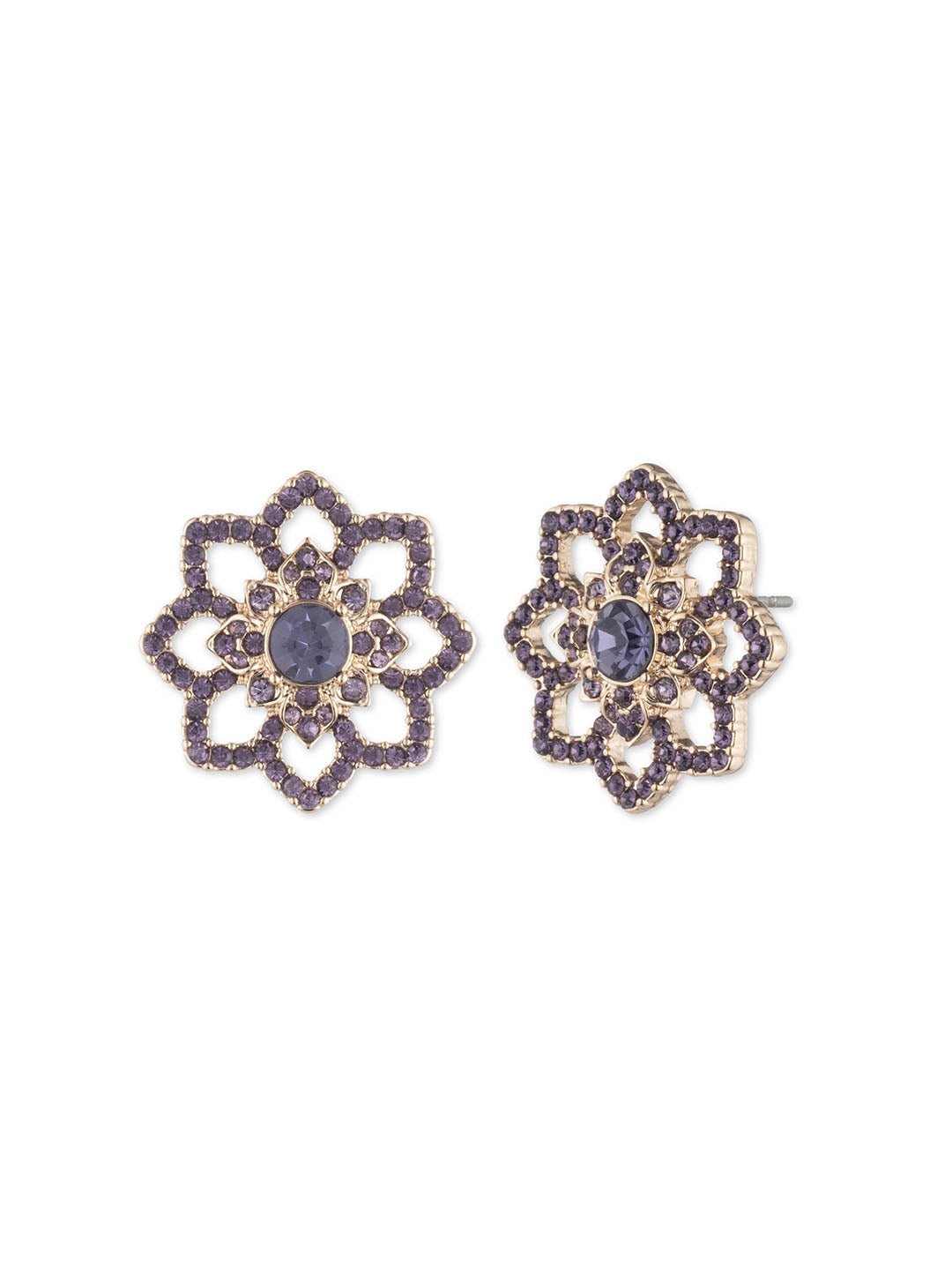 Tanzanite Lace Floral Button | Marchesa