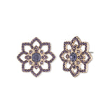 Tanzanite Lace Floral Button | Marchesa