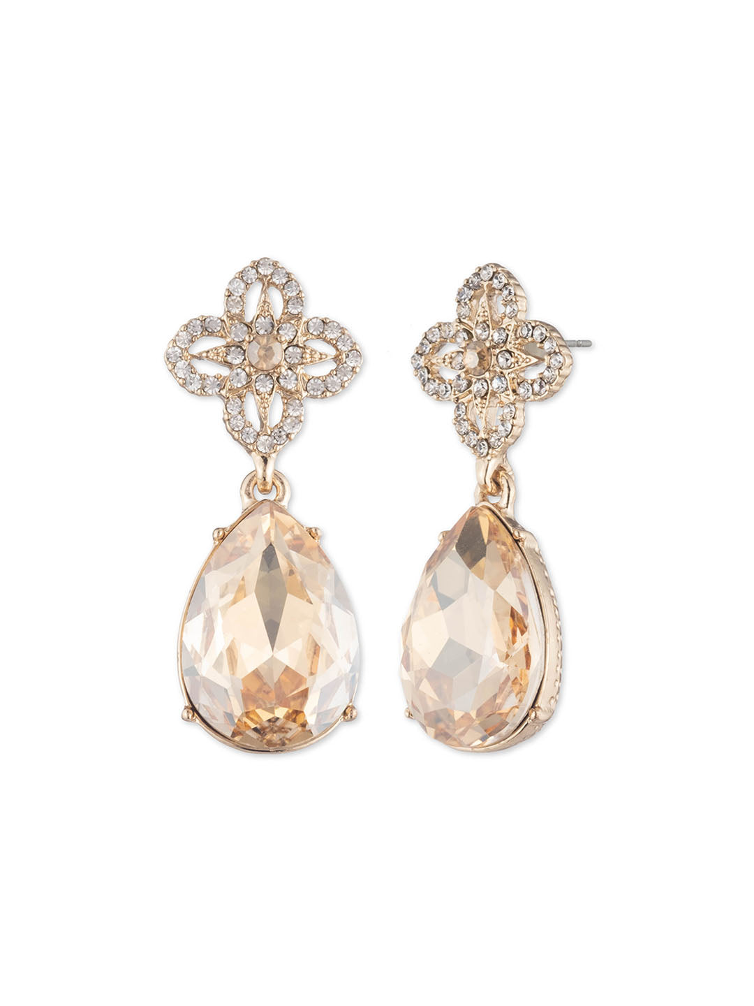 Gold Lace Stone Post Earring | Marchesa