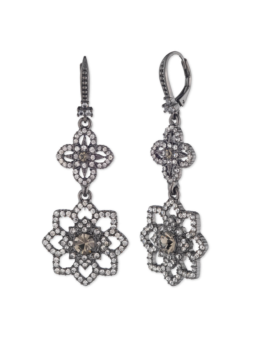 Black Lace Double Drop Earring | Marchesa