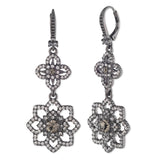 Black Lace Double Drop Earring | Marchesa