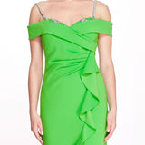 Off Shoulder Draped Dress | Marchesa