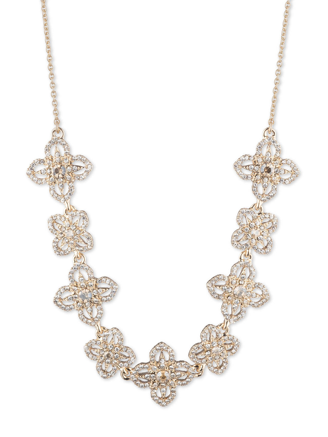 Gold Lace Floral Necklace | Marchesa