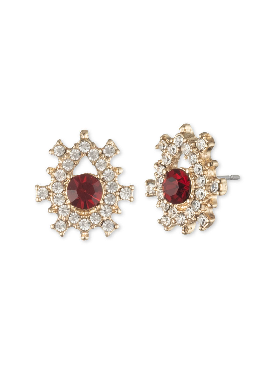 Poised Red Button Earring | Marchesa