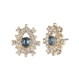 Poised Denim Button Earring | Marchesa