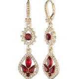 Poised Red Midi Drop Earring | Marchesa