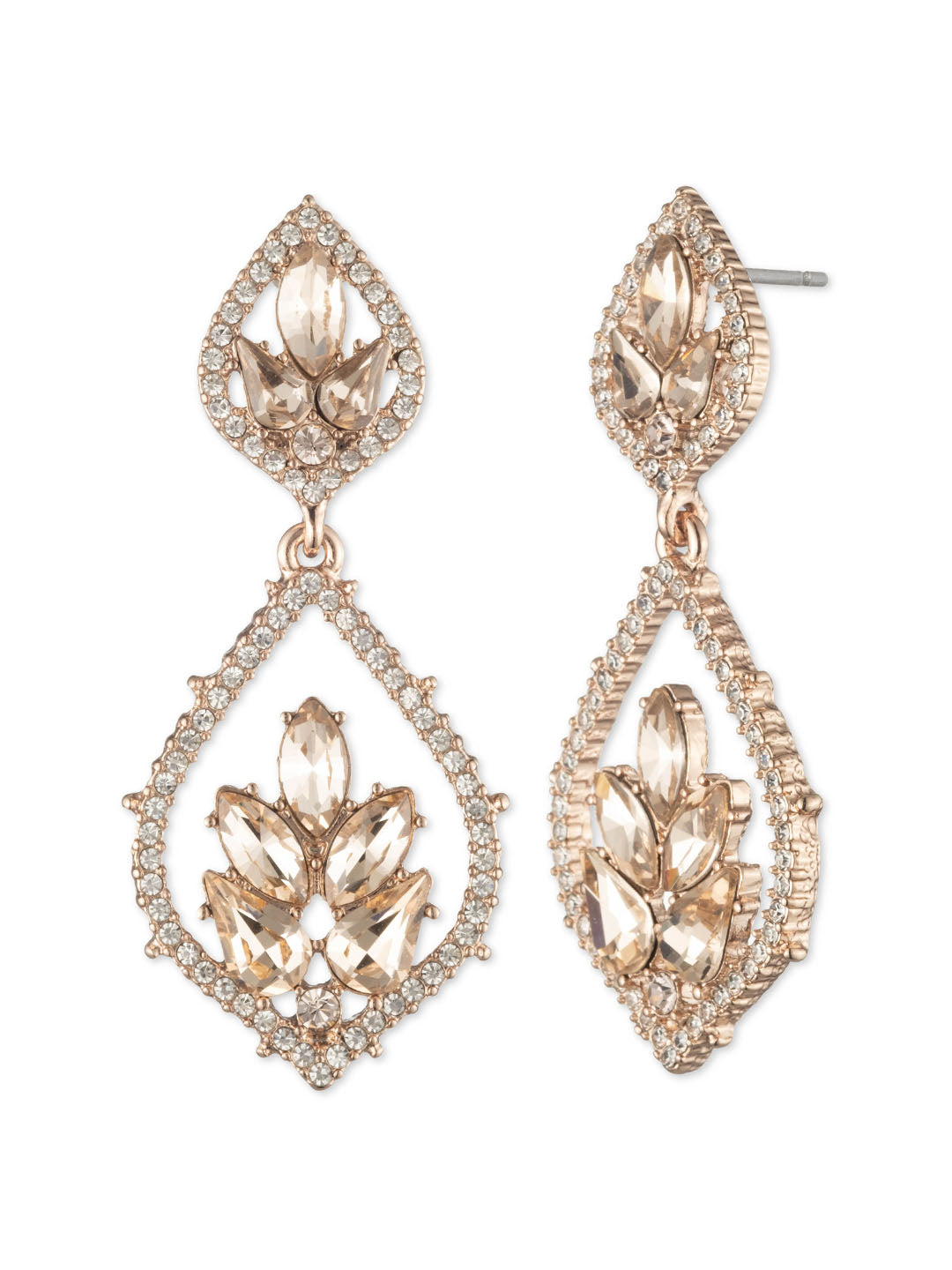 Poised Rose Large Drop Earring | Marchesa