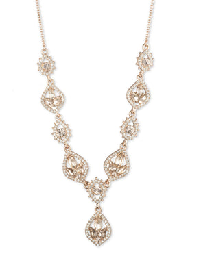 Poised Rose Y Necklace | Marchesa