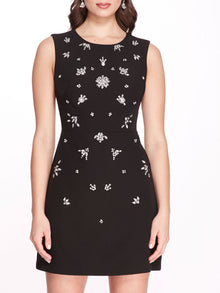 Crystal Embellished Sleeveless Mini Dress | Marchesa