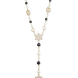 Black Pearl Y Necklace | Marchesa