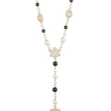 Black Pearl Y Necklace | Marchesa