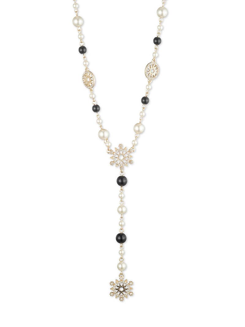 Black Pearl Y Necklace | Marchesa