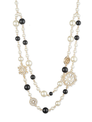 Black Pearl Collar Necklace | Marchesa