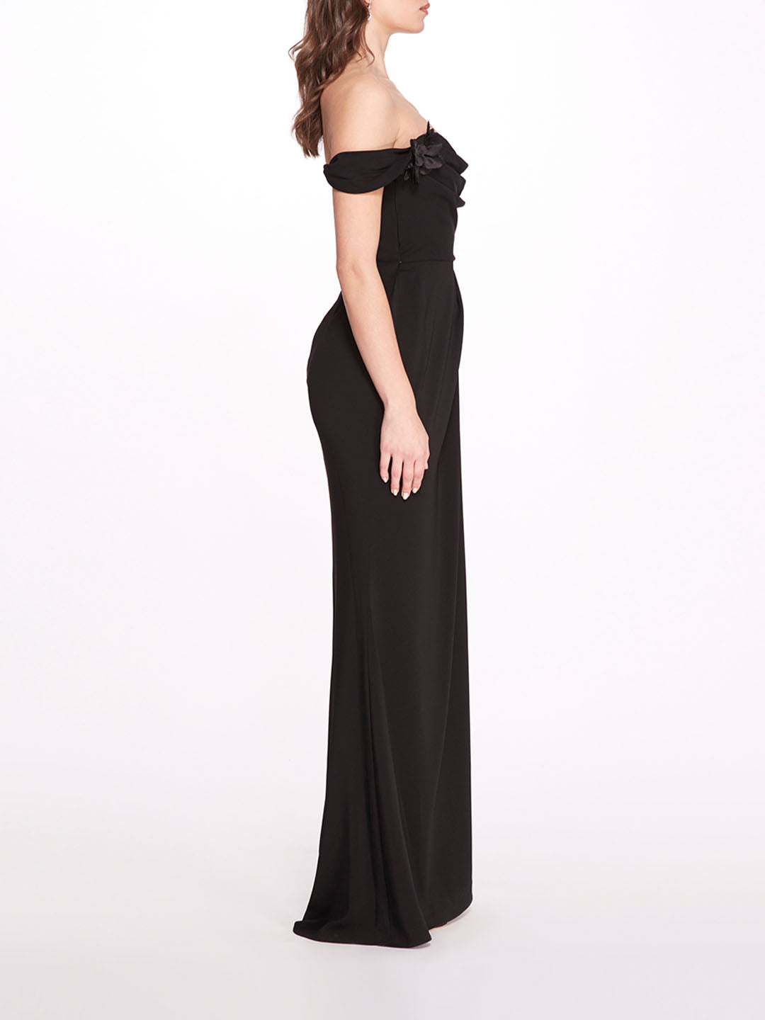 Off Shoulder Column Gown | Marchesa