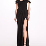Off Shoulder Column Gown | Marchesa