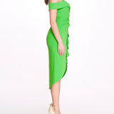 Off Shoulder Draped Dress | Marchesa