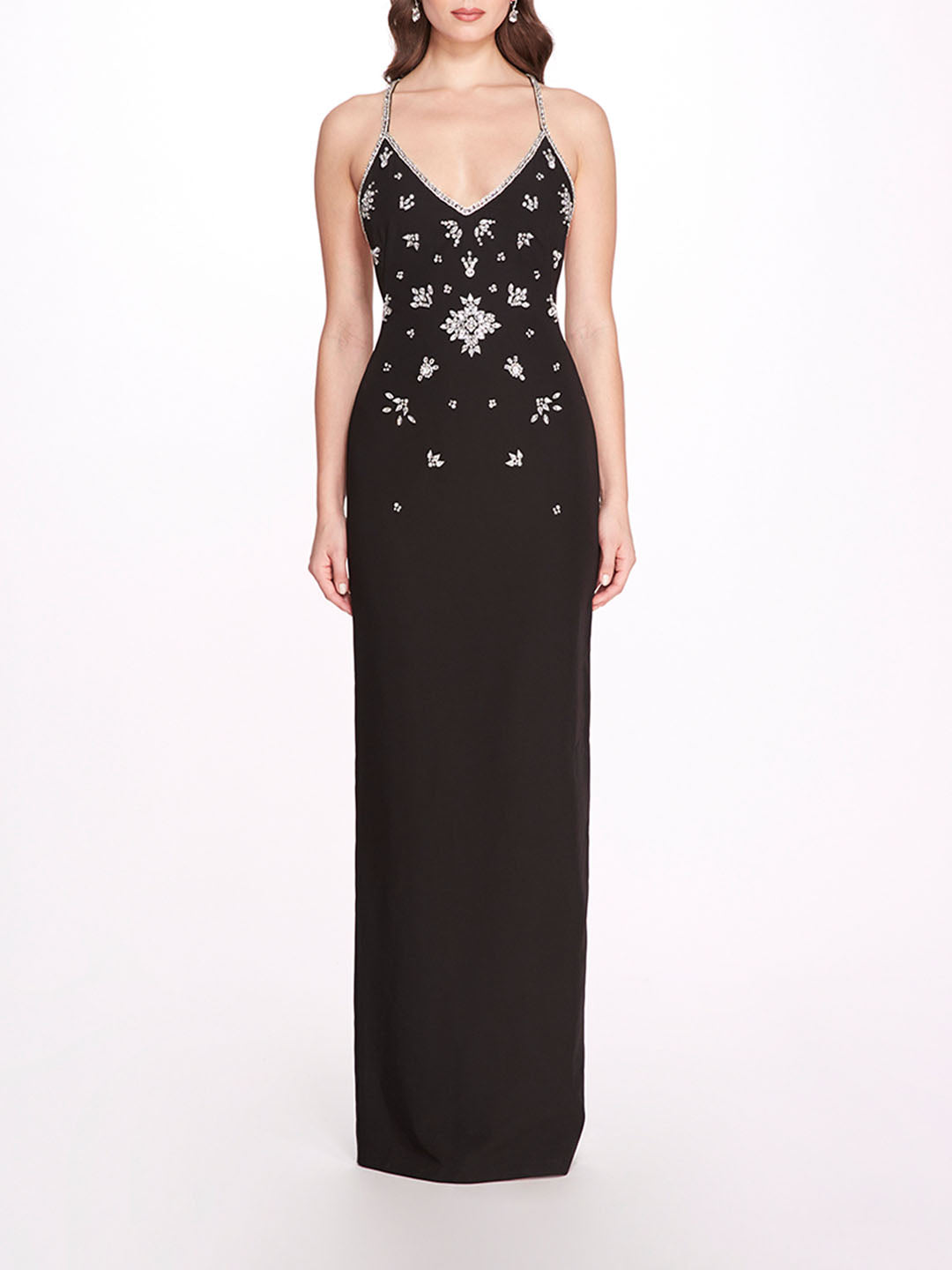Crystal Embellished Sleeveless Gown | Marchesa