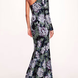 One Shoulder Sequin Gown | Marchesa